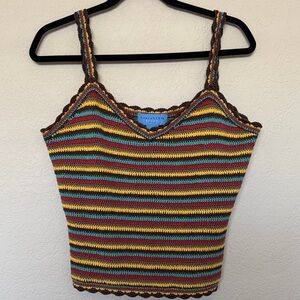 Doncaster Sport Colorful Striped Knit Camisole Vintage